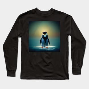 Solitary Penguin in the Snow Long Sleeve T-Shirt